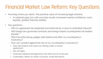 Financial Market Law Reforms